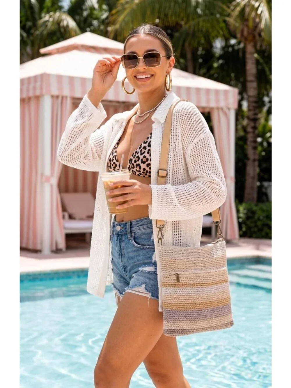 Chic Woven Crossbody Bag for Women | Crochet Beach Purse | Stylish Summer
